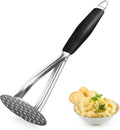 Heavy Duty Stainless Steel Potato Masher, Professional Integrated Mash