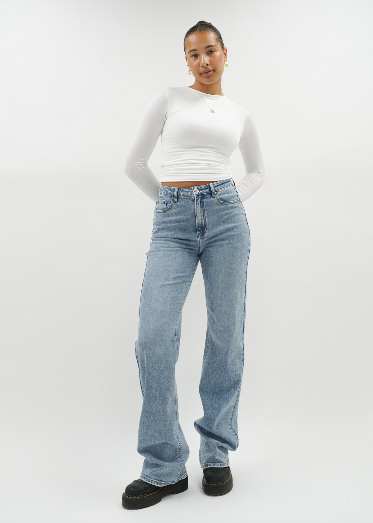 High waist wide leg jeans blue (tall)