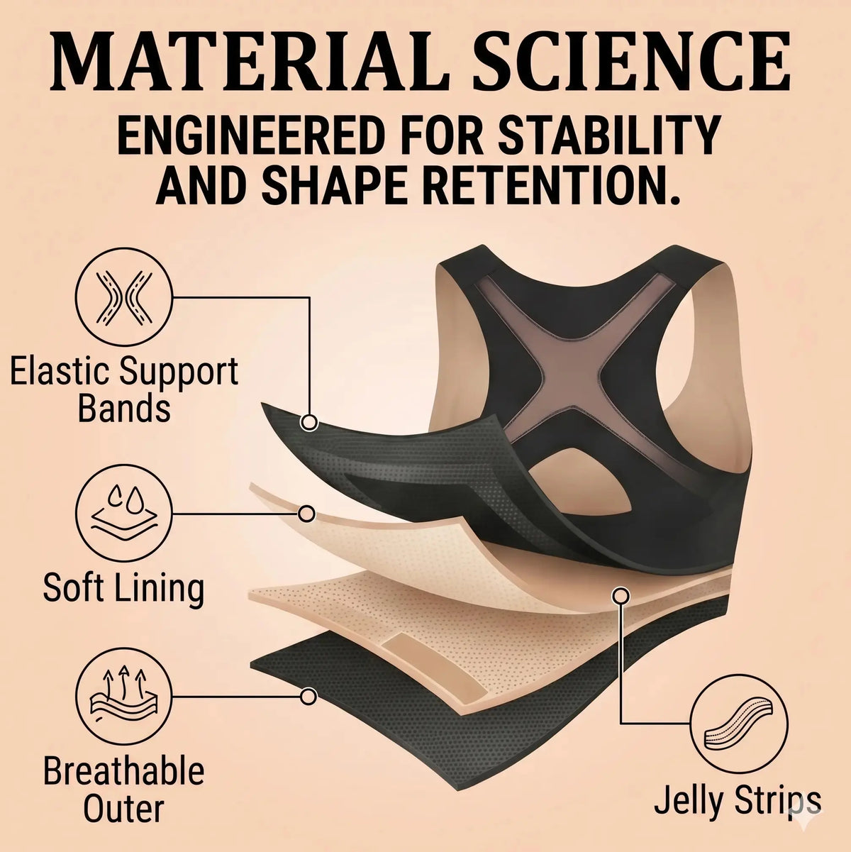Posture Bra Wire-free Mesh Bralette