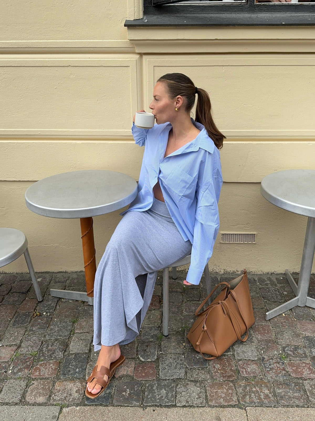 Mathilde Ravn striped shirt - blue/white