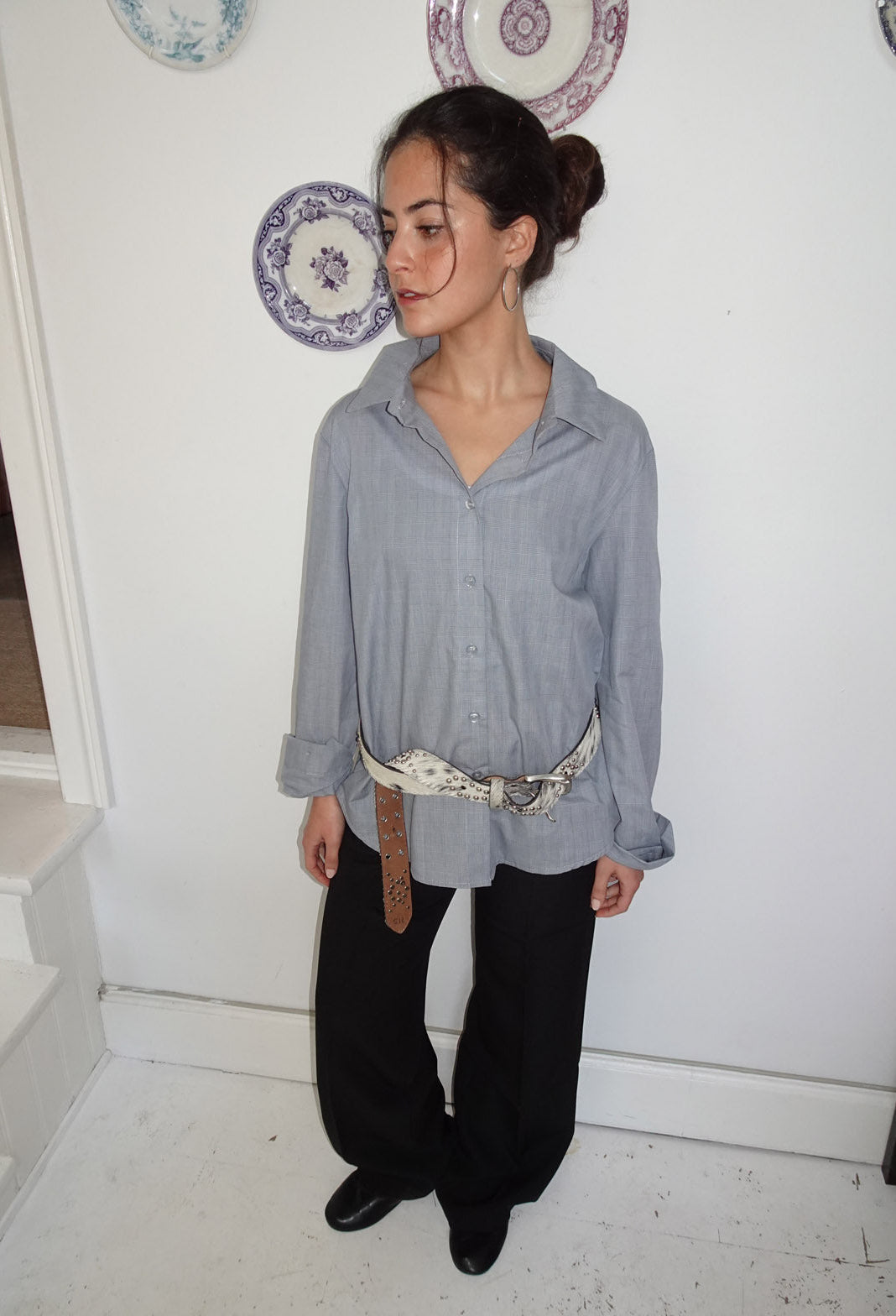 Liora checkered shirt - Grey