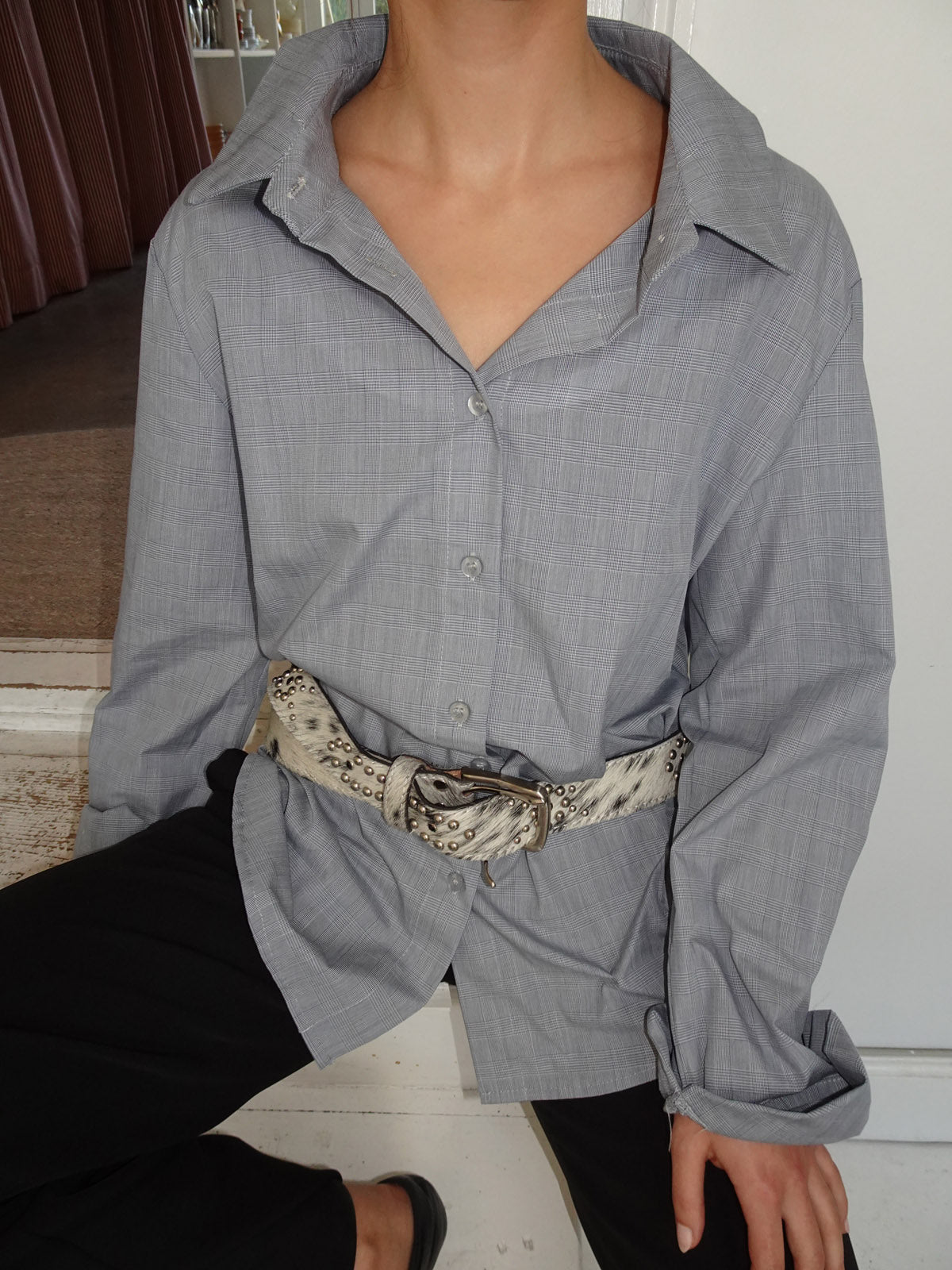 Liora checkered shirt - Grey