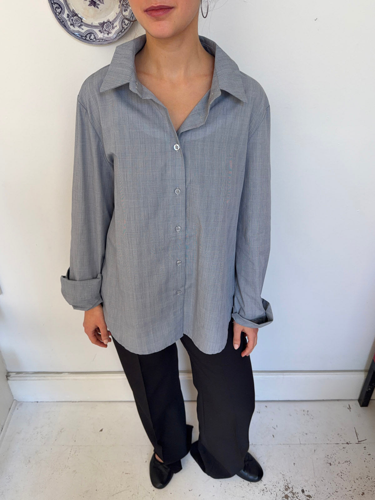 Liora checkered shirt - Grey